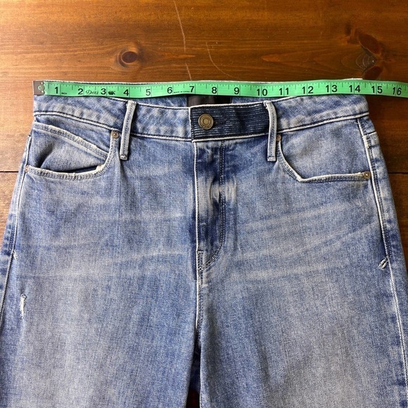RtA Brand Brandi High Rise Kick Flare Crop Jeans Medium Blue Wash Womens 28 NEW - Picture 13 of 13